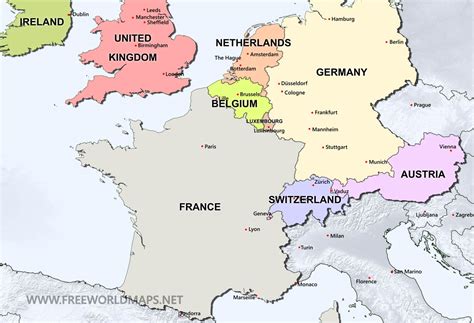map of western europe with cities|Western Europe .